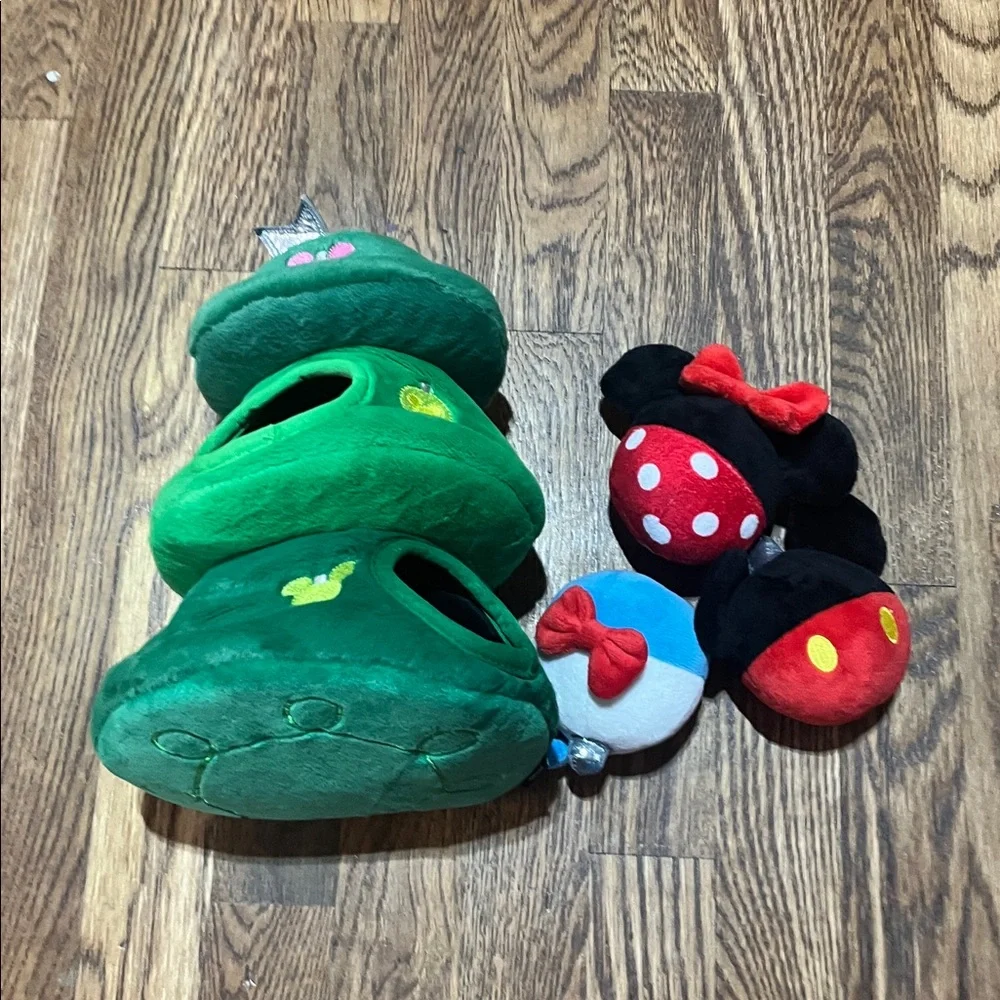 DisneyHoliday Mickey Friends ChristmasTree Hide & SeekPuzzle Plush SqueakyDogToy